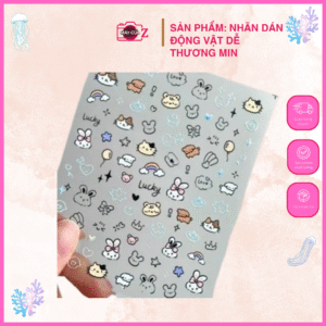 Combo 10 tấm nhãn dán động vật dễ thương Mini chống nước DIY trang trí máy ảnh