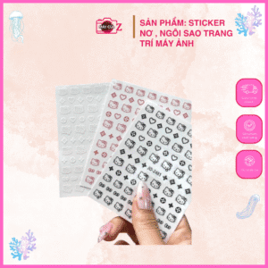 Combo 10 tấm sticker hello kitty hoạt hình dễ thương